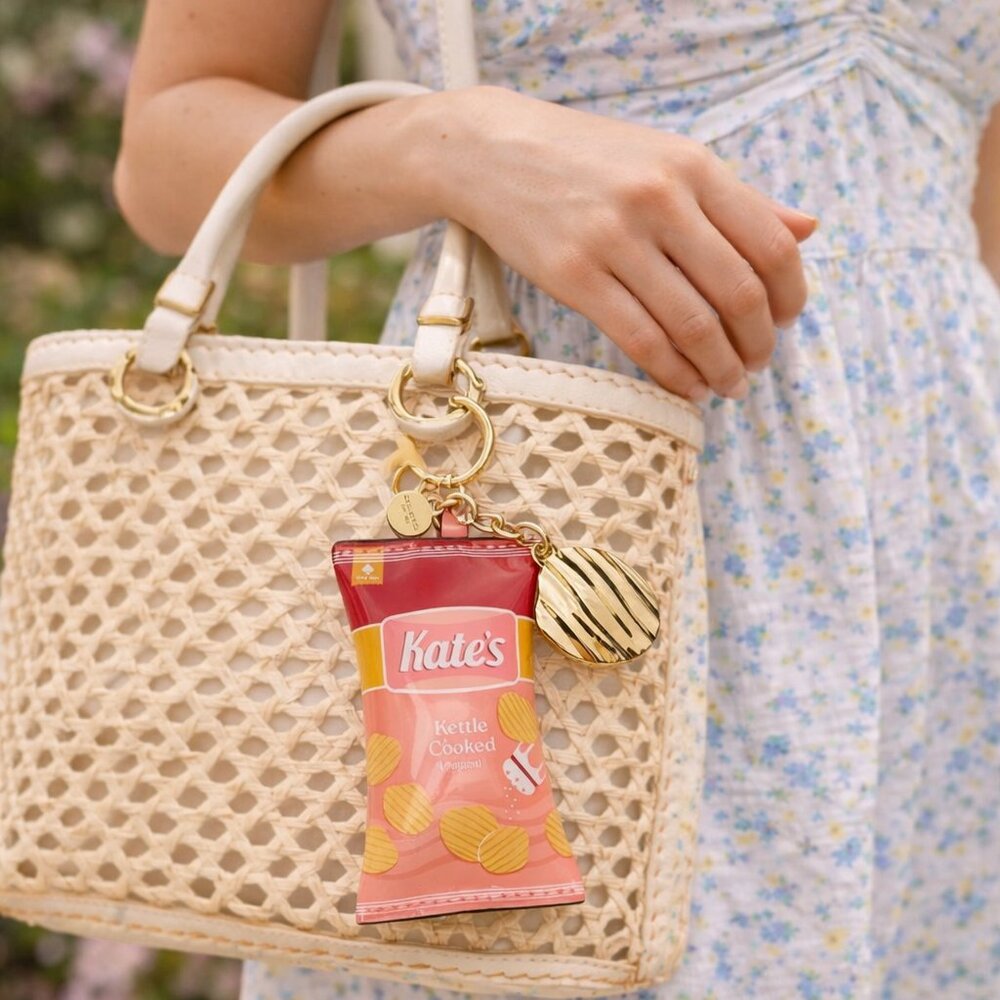 Kate Spade Snack Time Chips Keychain Bag Charm NWT Novelty